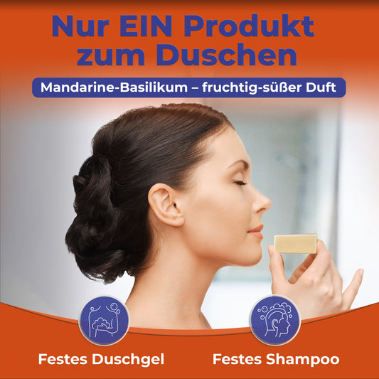 larum sports Duschseife Mandarine Basilikum, 2 Stück
