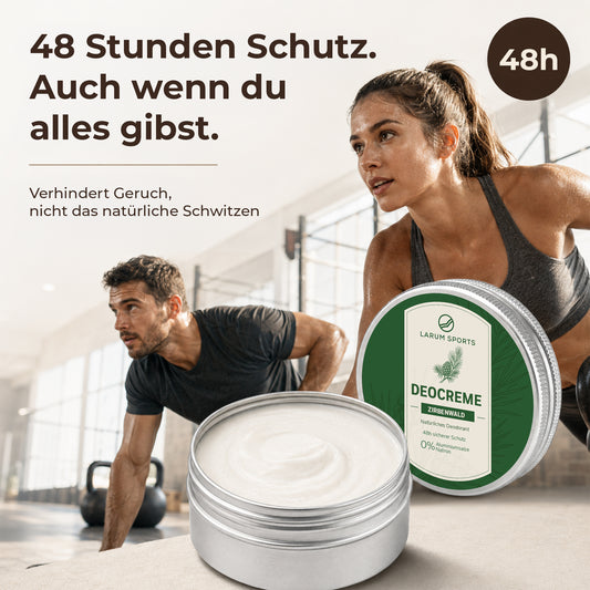 larum sports Deo Creme 48h Zirbe