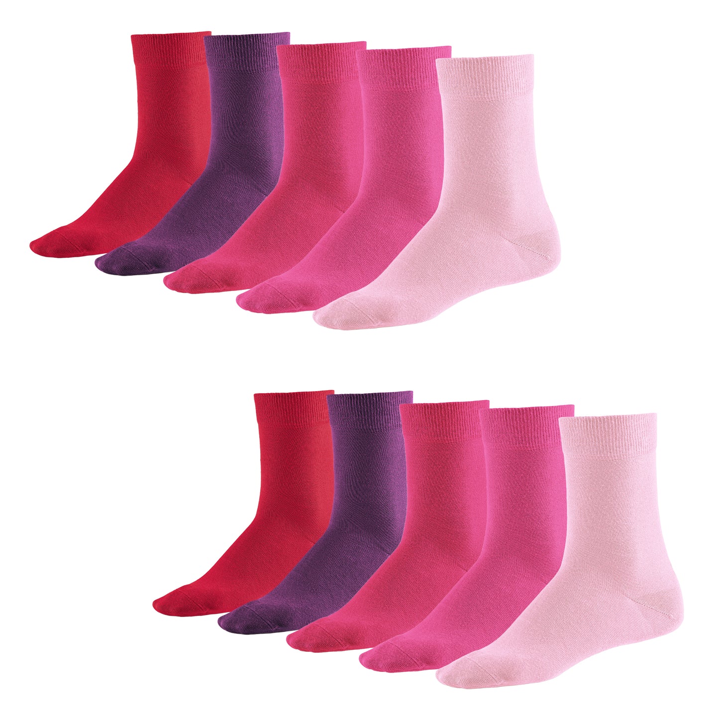The Cotton Classic | Crew Socken, 10 Paar, Berry Colors