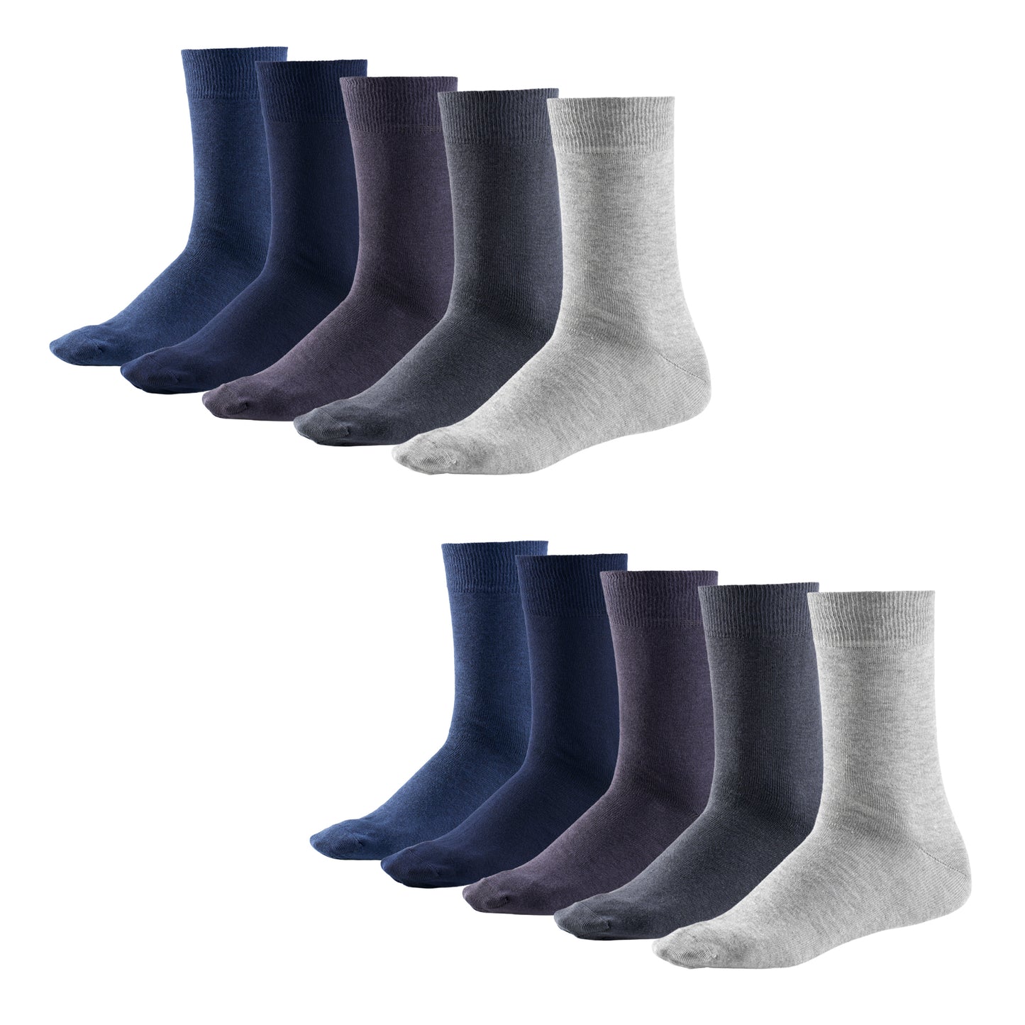 The Cotton Classic | Crew Socken, 10 Paar, Jeans Colors