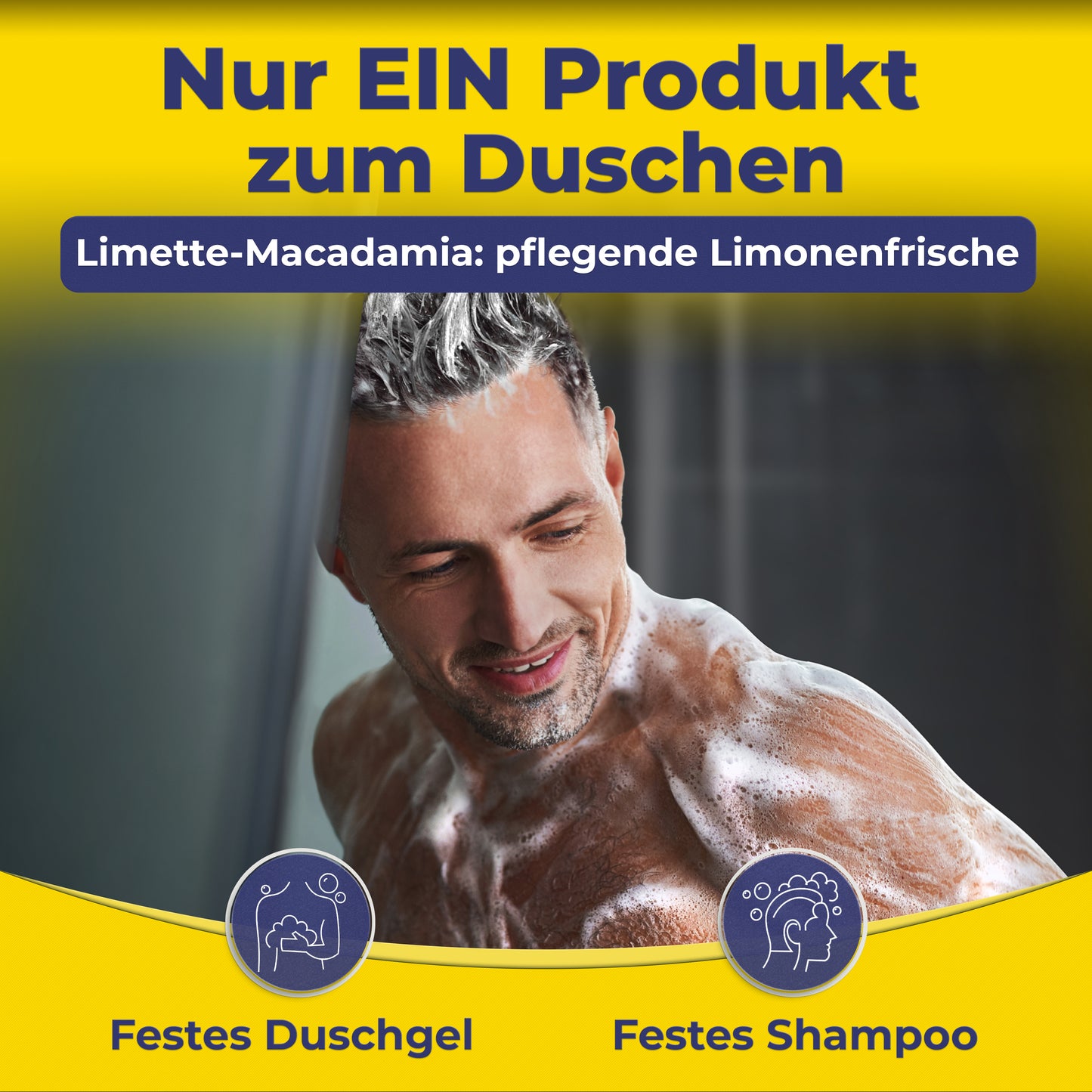 larum sports Duschseife Limette Macadamia, 2 Stück