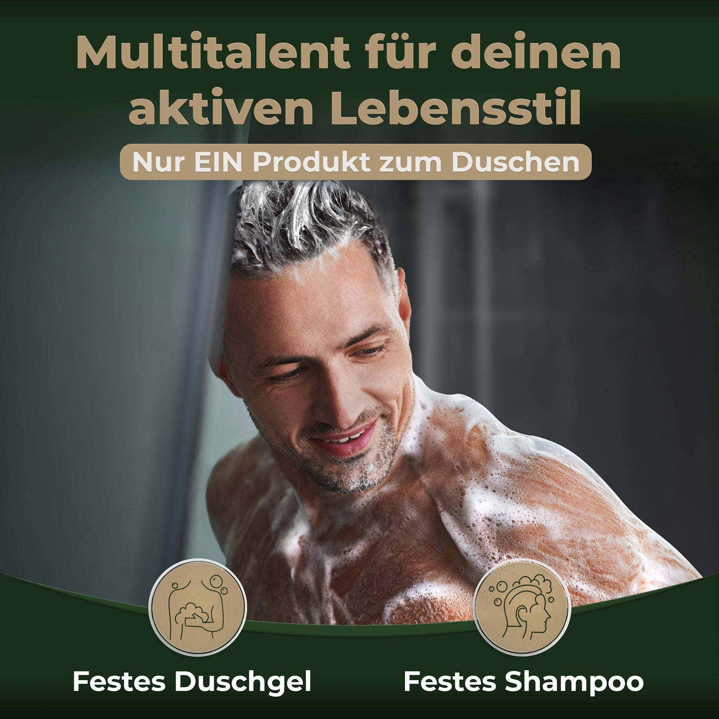 larum sports Duschseife pur, 2 Stück