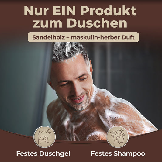 larum sports Duschseife Sandelholz, 2 Stück