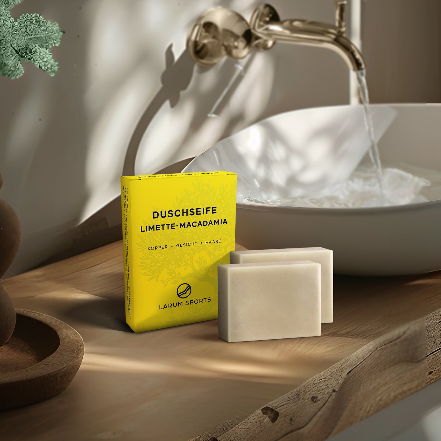 larum sports Duschseife Limette Macadamia, 2 Stück