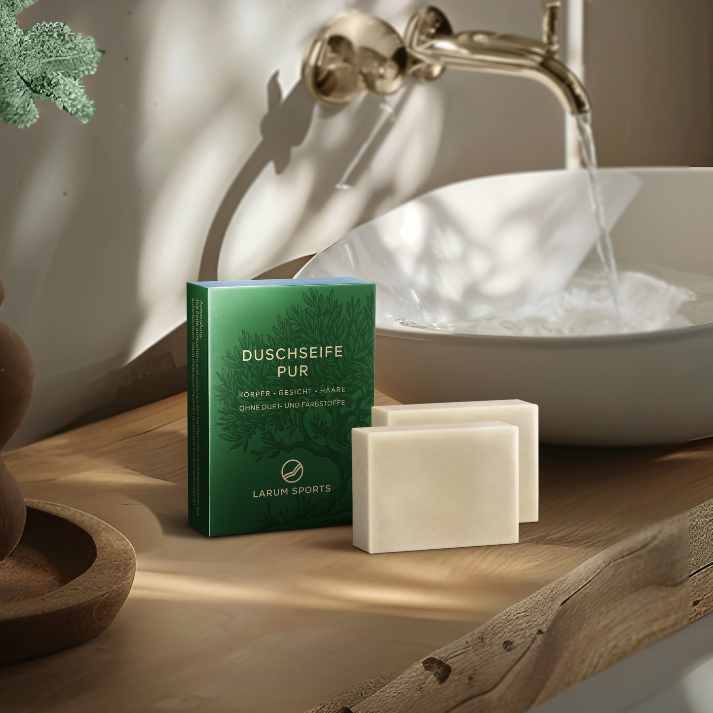 larum sports Duschseife pur, 2 Stück