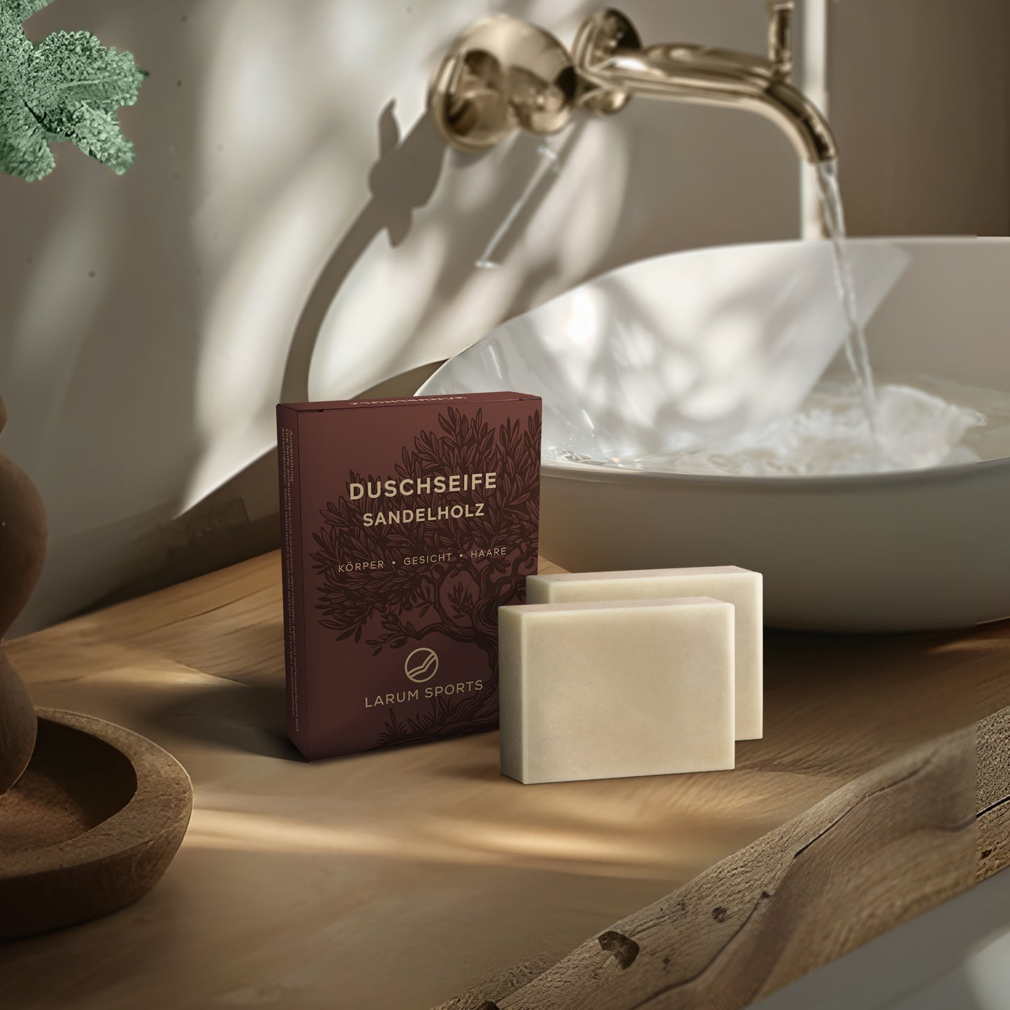 larum sports Duschseife Sandelholz, 2 Stück