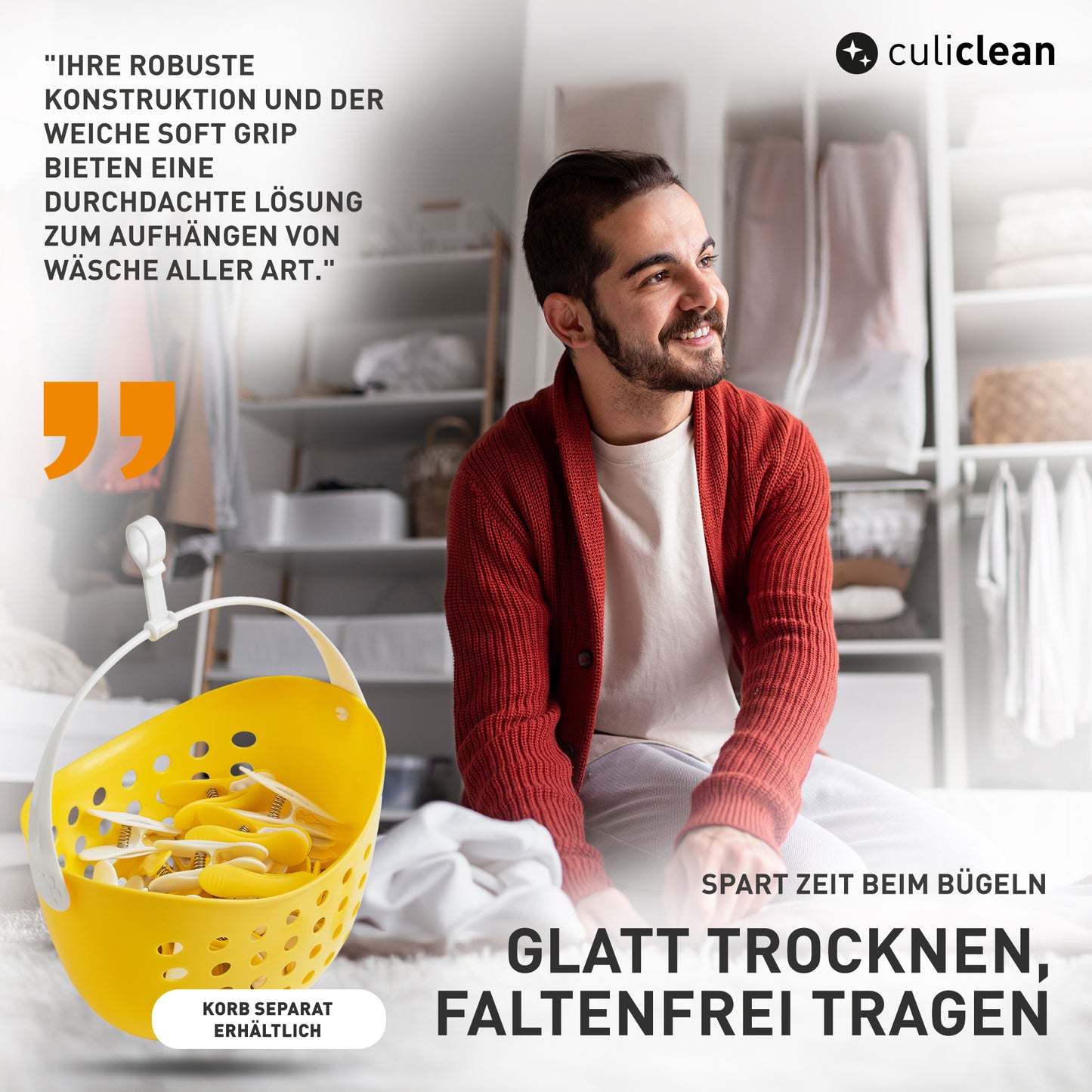 Soft Clips (20 Stück, grau-weiß-grün)