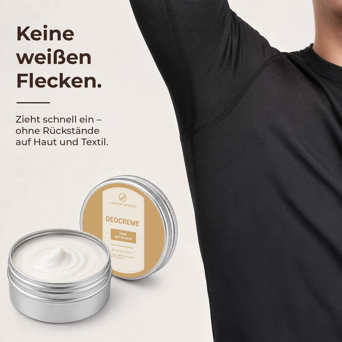 larum sports Deo Creme 48h pur parfumfrei