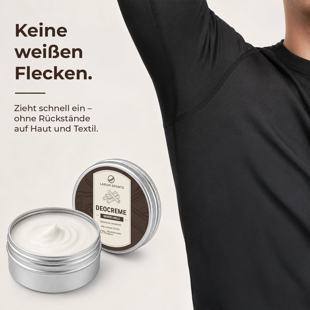 larum sports Deo Creme 48h Sandelholz