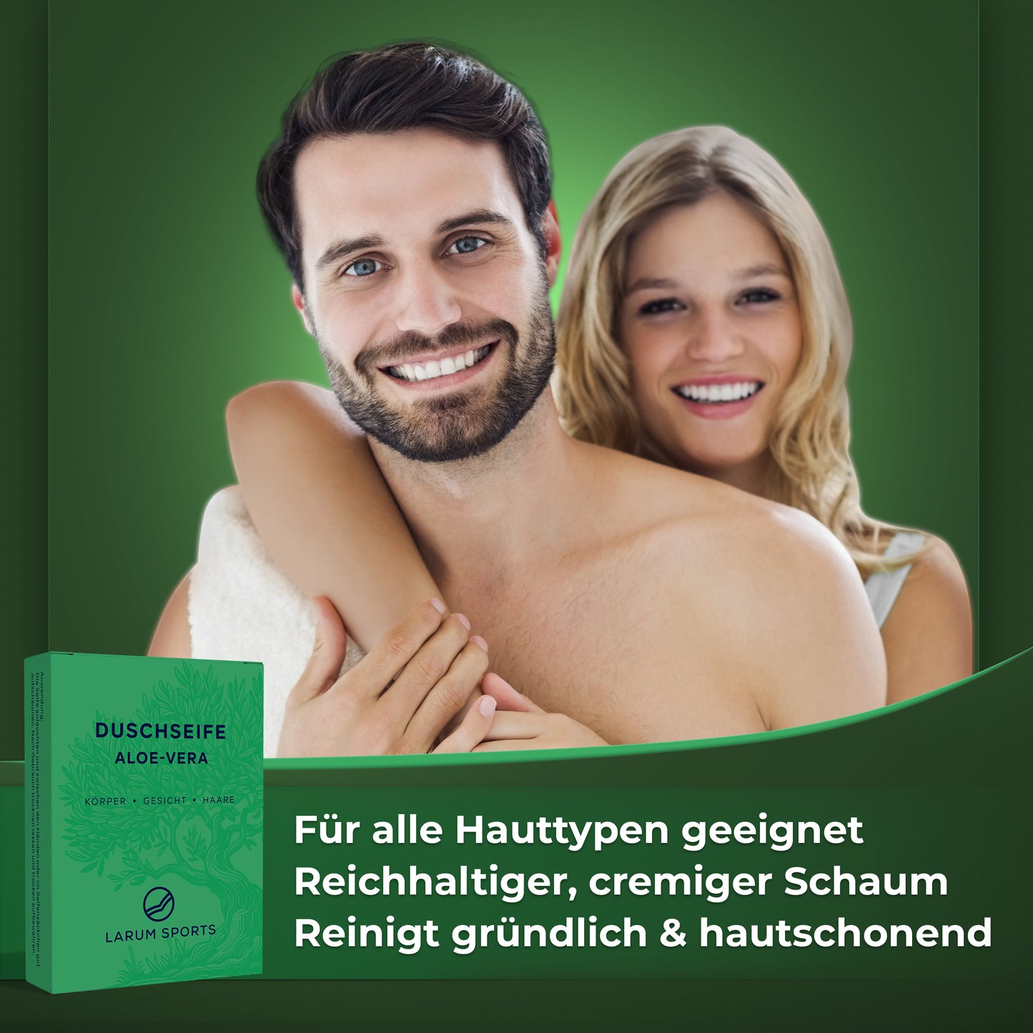 larum sports Duschseife Aloe Vera, 2 Stück