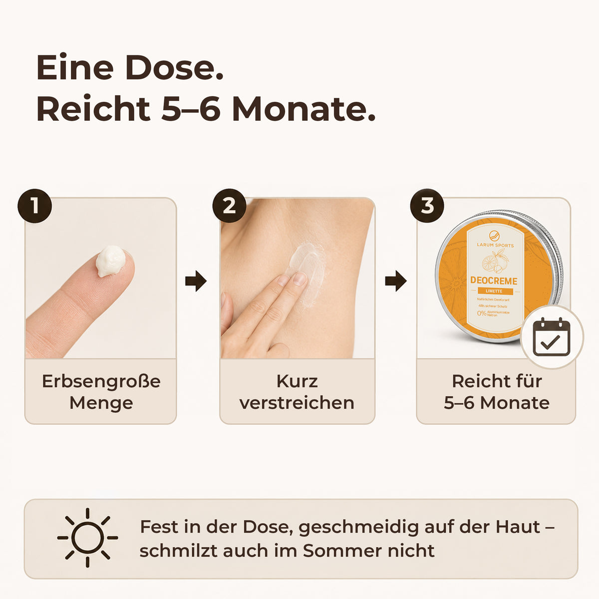 larum sports Deo Creme 48h Limette