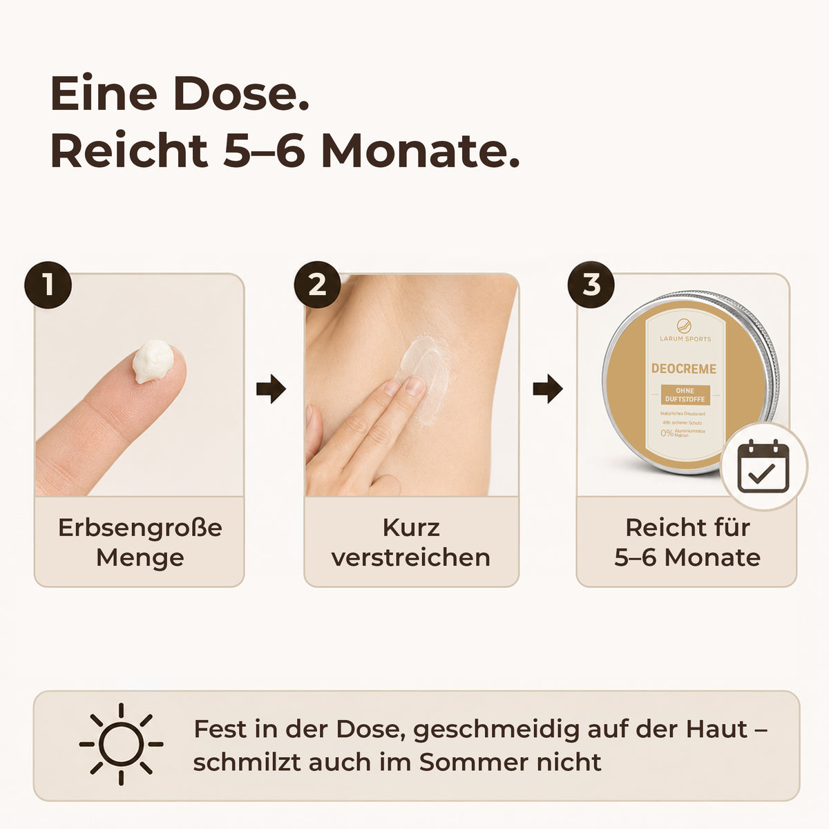 larum sports Deo Creme 48h pur parfumfrei