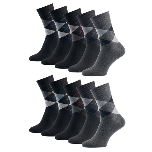The Cotton Classic | Crew Socken, 10 Paar, Black Collection