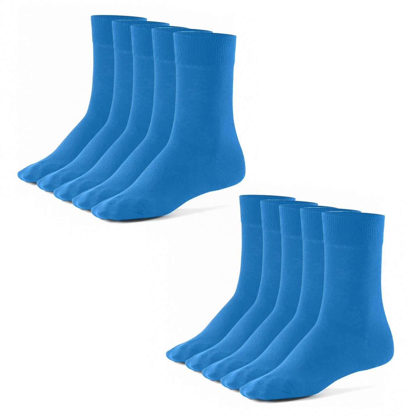 The Cotton Classic | Crew Socken, 10 Paar, Fun Blue