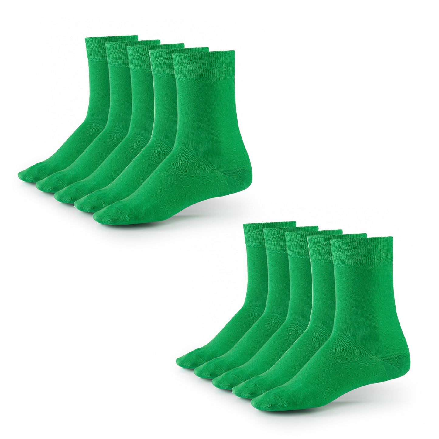 The Cotton Classic | Crew Socken, 10 Paar, Fun Green