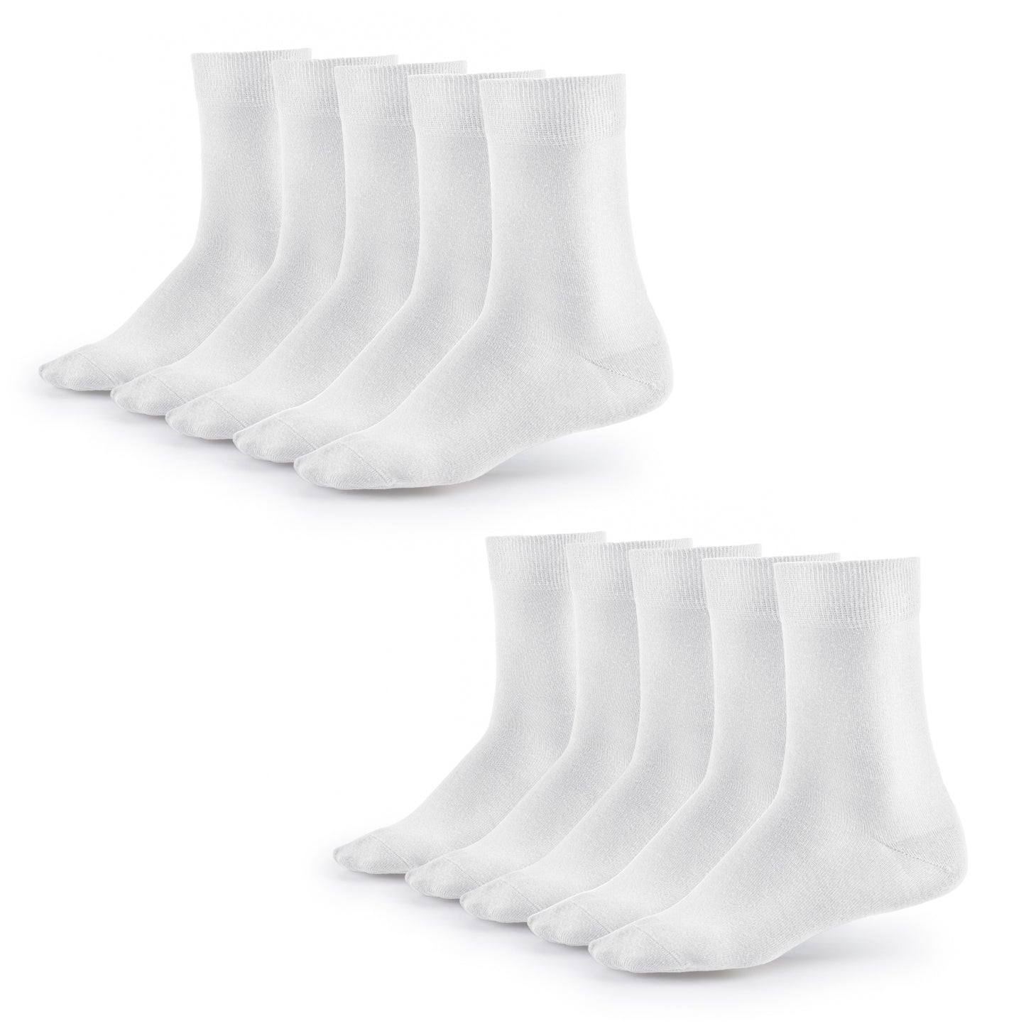 The Cotton Classic | Crew Socken, 10 Paar, weiß