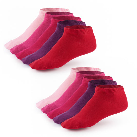 Sneaker Socken, 10 Paar, Berry
