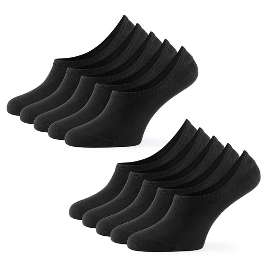 Füßlinge, 10 Paar, schwarz