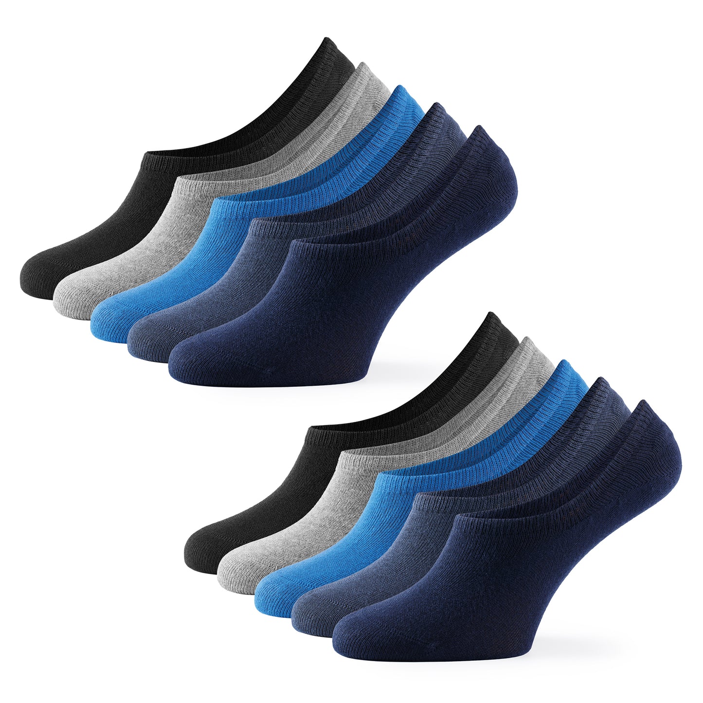 The Invisible | Füßlinge, 10 Paar, Jeans Colors