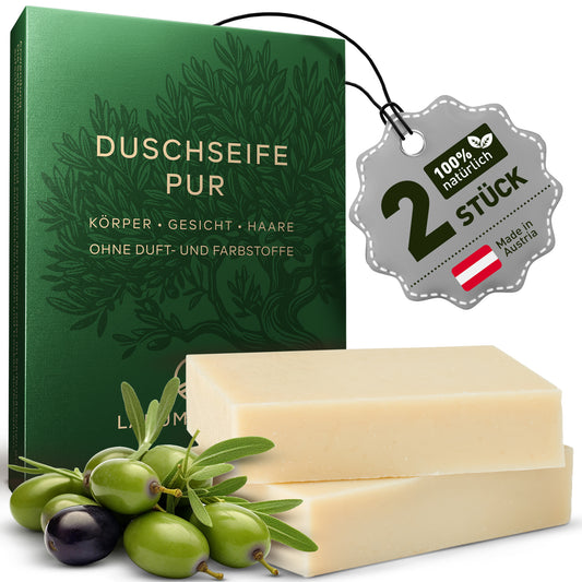 larum sports Duschseife pur, 2 Stück