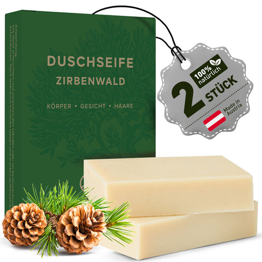 larum sports Duschseife Zirbenwald, 2 Stück
